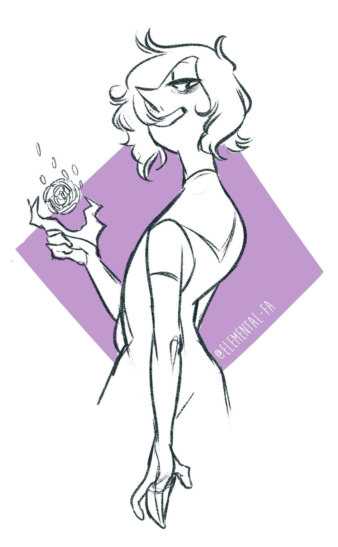 Hope y'all like this 6AM sketch of a beautiful pearl OC!! I am tired and my body needs sleep but the bitch just does’t want me to Character belongs to @revolver-d check em out!!
