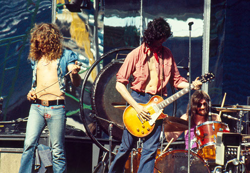 myledzeppelin:Led Zeppelin doing a sound check before the...