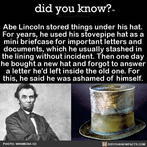 abe-lincoln-stored-things-under-his-hat-for