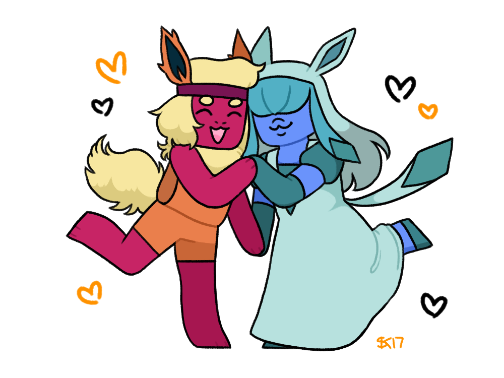 halloween rupphire! flareon and glaceon