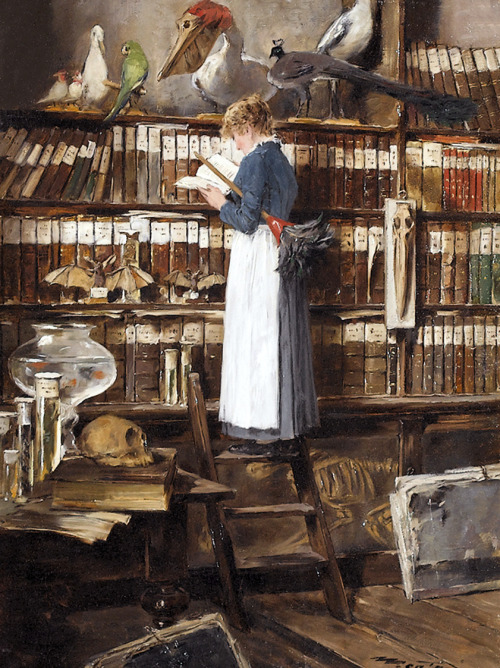 camfoc - Édouard John Mentha  (Swiss, 1858–1915),“Maid Reading in...