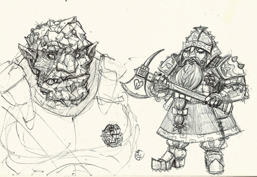leona-florianova - sketch of Detritus and Cheery Littlebottom