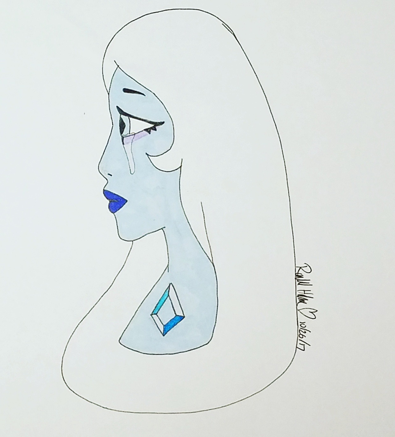Inktober #26: Blue Diamond 🔹"Why can’t you just let me grieve?“🔹