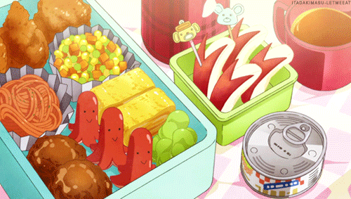 Image result for lunch box anime  gif