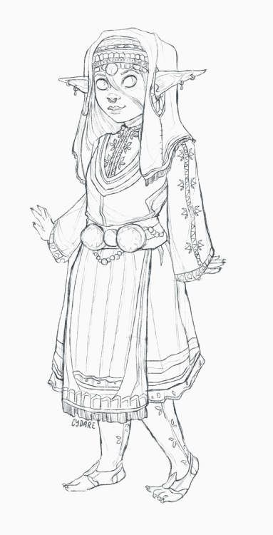 Here’s Nott in a traditional Bulgarian dress and headdress...