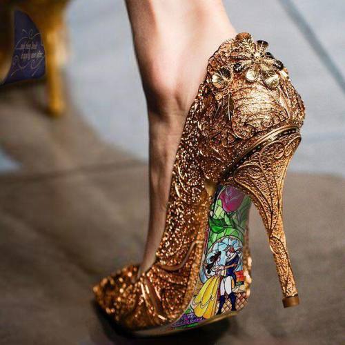 sixpenceee:This Beauty & Beast high heel is everything.