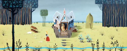 adventurelandia:Concept art by Eyvind Earle for Sleeping Beauty...
