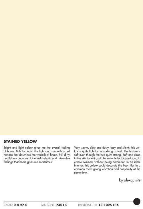 alex-quisite:STAINED YELLOWa colour research by alexquisite
