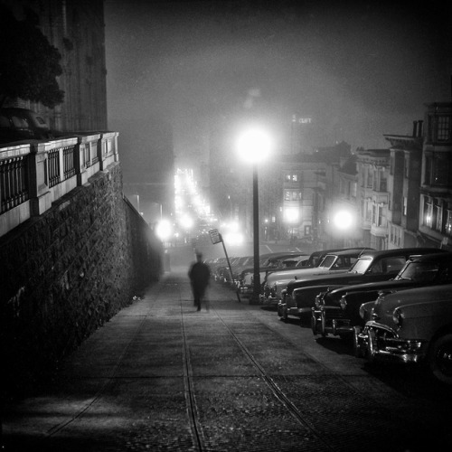 Fred LyonNight Scene in Nob Hill, San Francisco, 1953.