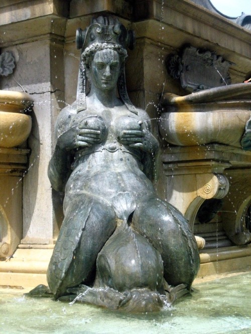 nebulously-burnished - The Fountain of Neptune (detail) at Piazza...