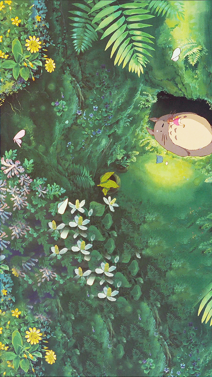 aprettyfire:Ghibli + Flowers