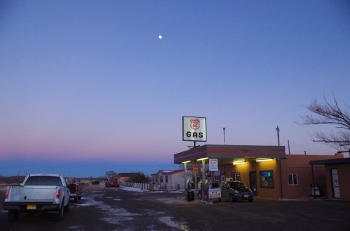 sidewaysmermaid - Crossing into old New Mexico at twilight,...