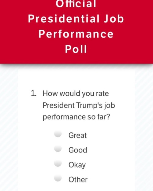 The only choices on the #GOP Presidential Performance poll are...