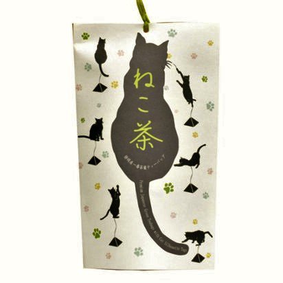 tanuki-kimono - Cat shaped tea bags sold on Cha-yamasu (seen on)