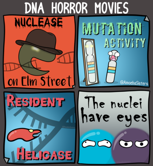 amoebasisters - A few DNA blockbusters for your next Halloween...