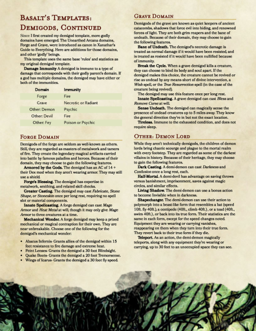 basalt-dnd - A template for the excessive BBEGs, villains, and...