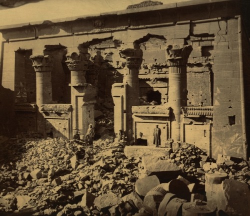 grandegyptianmuseum - Facade of the Temple of Kalabsha, 1880