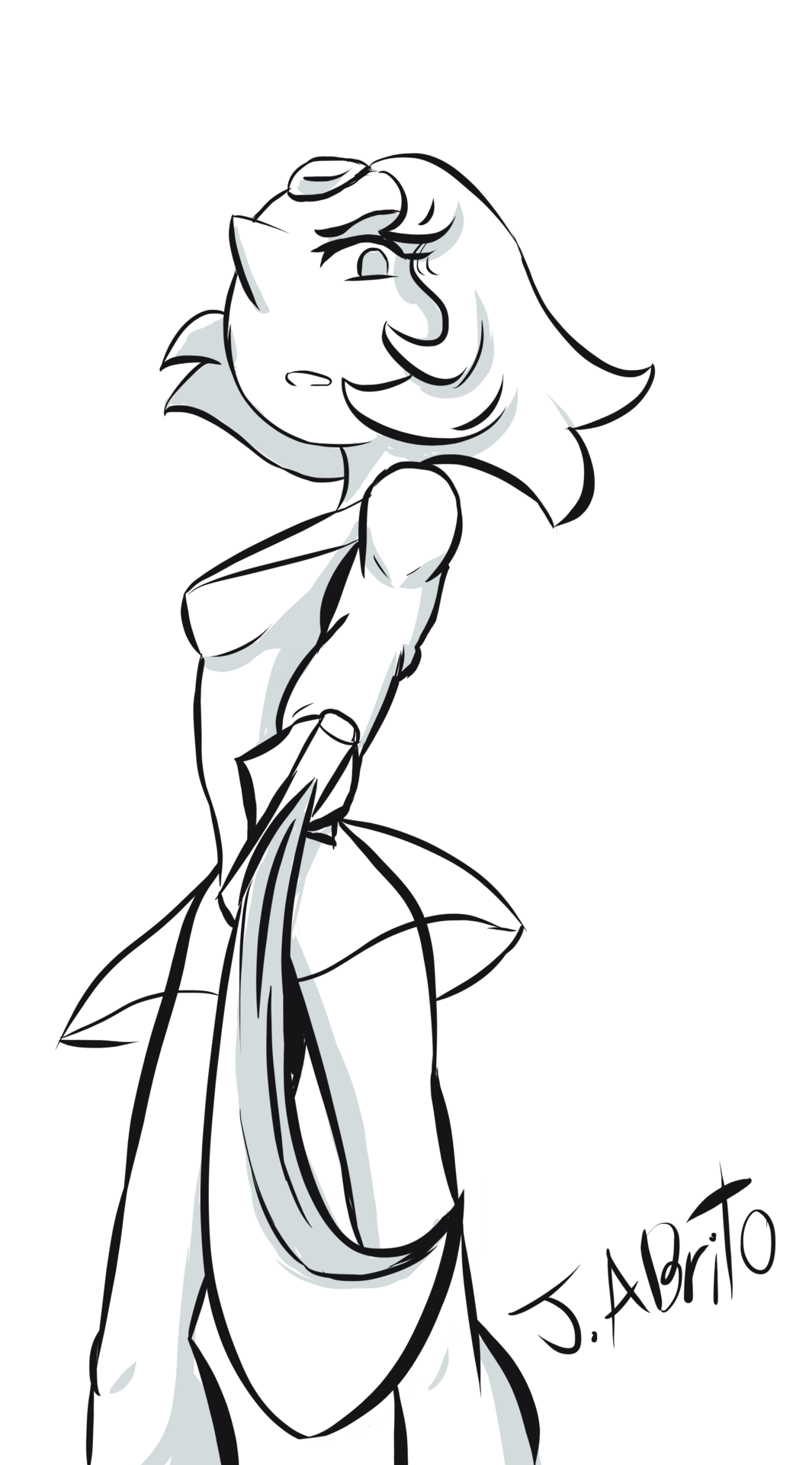 a quick doodle of Pearl from the answer