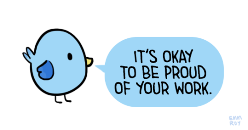 positivedoodles:[drawing of a blue bird saying “It’s okay to be...