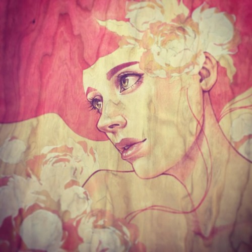 kelseymerkle - #wip #oilpainting and #colorpencil on #wood...
