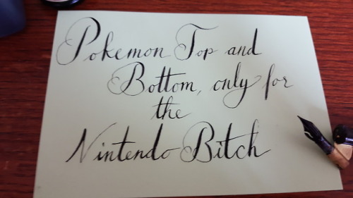 theshitpostcalligrapher - submission by @copperplatescript