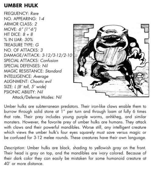 postapocalypticflimflam - The Umber Hulk is one of those classic...