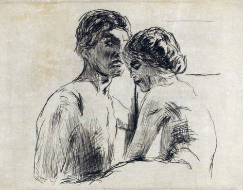last-picture-show - Edvard Munch, Man and Woman, 1914