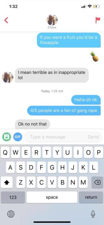 tinderventure - To be fair, it was inappropriate..