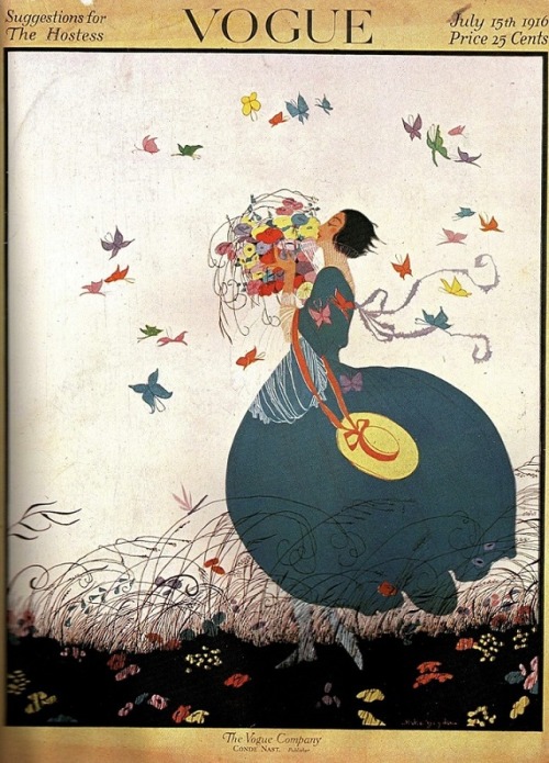 enchantedbook:Vogue cover-1916 artist :Helen Dryden