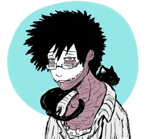 chris-phd - Tired Prof. Dabi with his cat ~