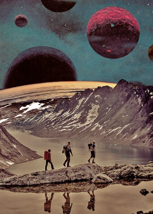 ayhamjabr - Into The Retro.Surreal Mixed Media Collage Art by...