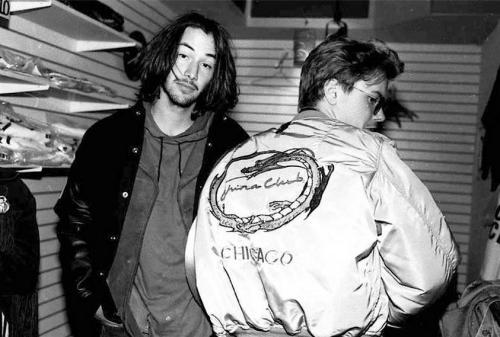 90sclubkid - Keanu Reeves and River Phoenix, 1991