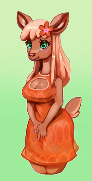 saucysorc:Delicate deer gal(Thank you @cyancapsule for the...
