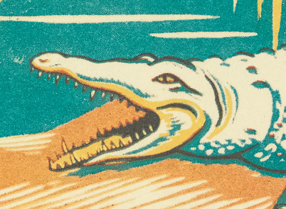 nemfrog - Crocodile heads. Jungle Picnic. 1934. Clifford Webb,...