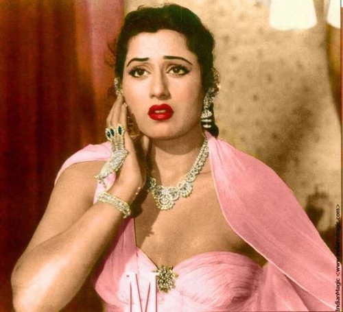 Bollywood actress Madhubala for Filmfare photo shoot 1958