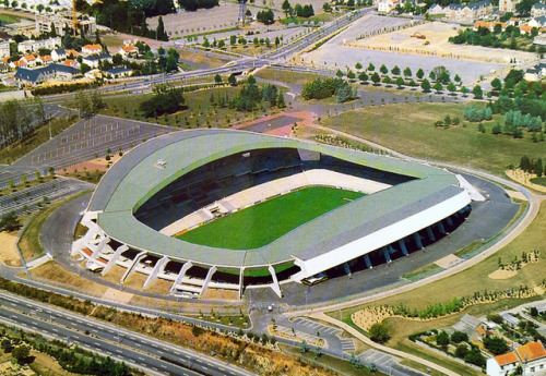 retrogeographie - Nantes, stade de la Beaujoire.1984.Architecte - ...