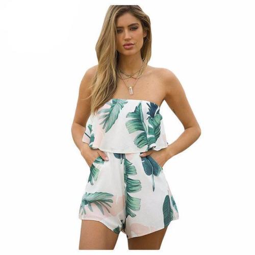 favepiece - Casual Strapless Jumpsuit with Print - Get a 10%...