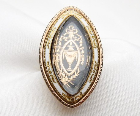 allaboutrings - Georgian Rock Crystal Mourning Ring