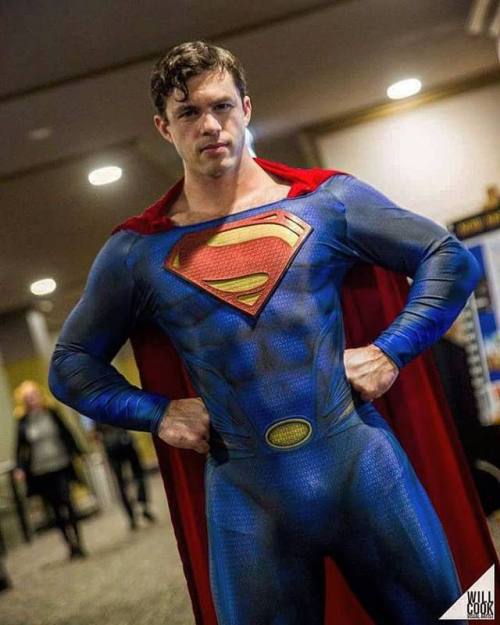 bulgefixation:Sam Schubert as Superman