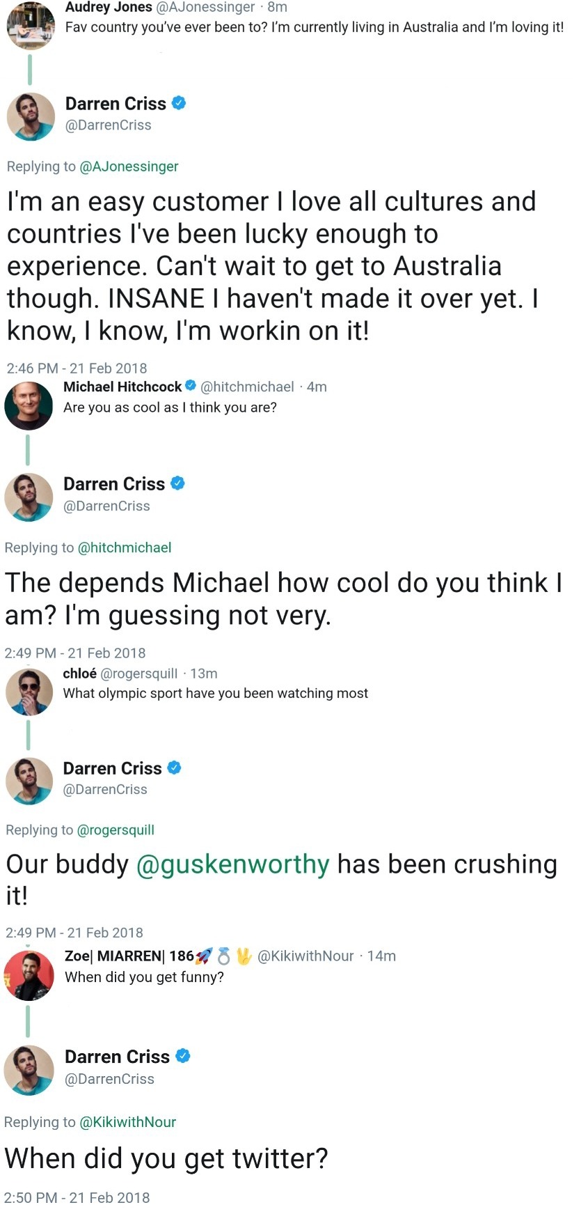 Darren Appreciation Thread:  General News about Darren for 2018 - Page 4 Tumblr_p4j1ppoI0Y1wpi2k2o6_1280