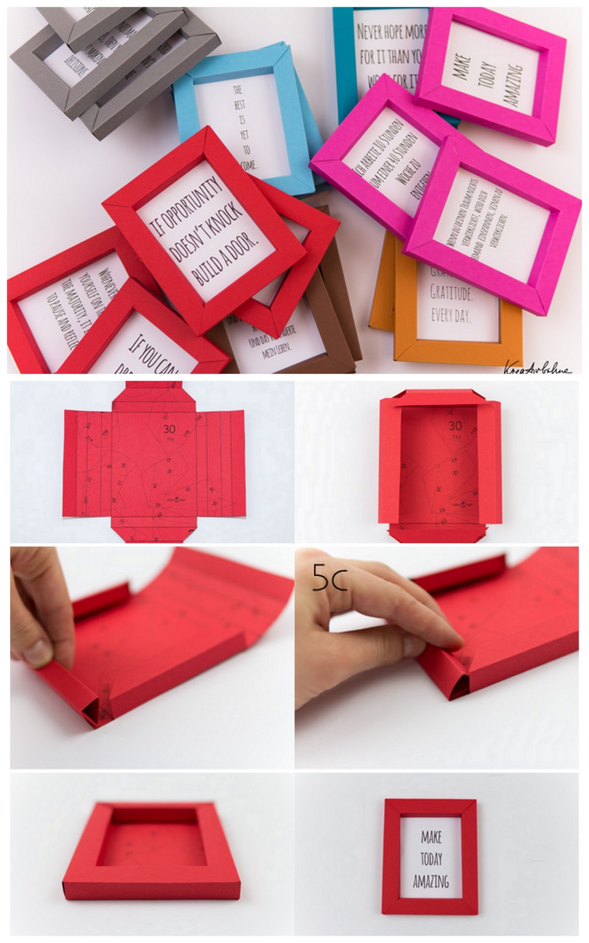 DIY Paper Frame Tutorial and Printable from kreativbuehne