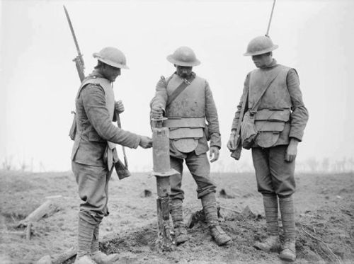 warhistoryonline - Battle of Pilckem Ridge. Three Irish Guardsmen...