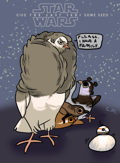 pigeoncomics:Who’s ready for a new Star War?I’m ready to see...