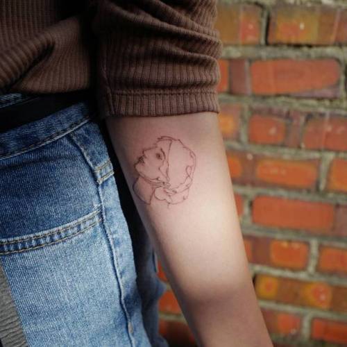 By Tattoo A Piece, done in Seoul. http://ttoo.co/p/29671 virginia wolf;small;line art;tiny;character;a piece;ifttt;little;portrait;inner forearm;fine line;sketch work
