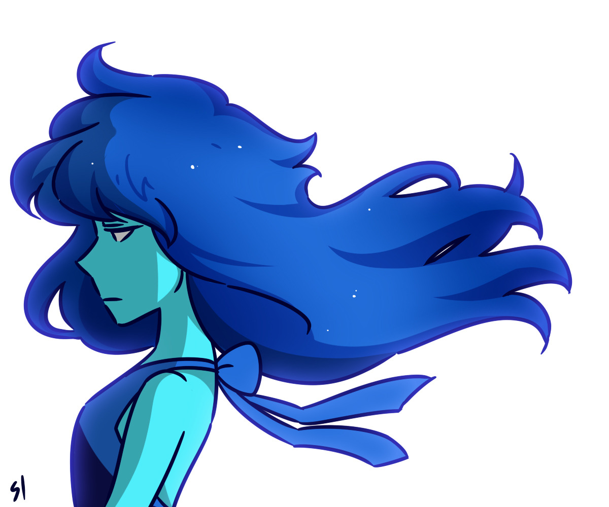 Lapis with long hair