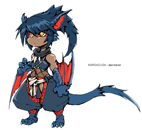 dan-heron - Monster Hunter’s Nargacuga, chibi humanized combo...
