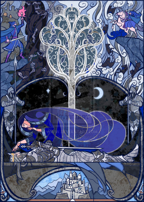 themightyglamazon - ex0skeletay - Lord of the Rings Stained Glass...