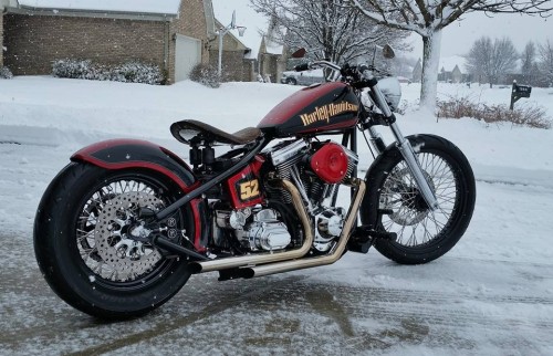 bobberinspiration - 116" rigid Harley bobber via Tony...