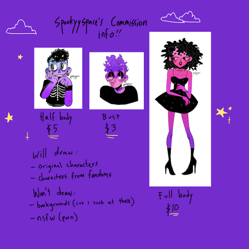 spookyyspace - here it is!! im finally doing commissions!the...