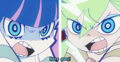 kyunomahou:hoodboycartoons:The juxtaposition of anime...